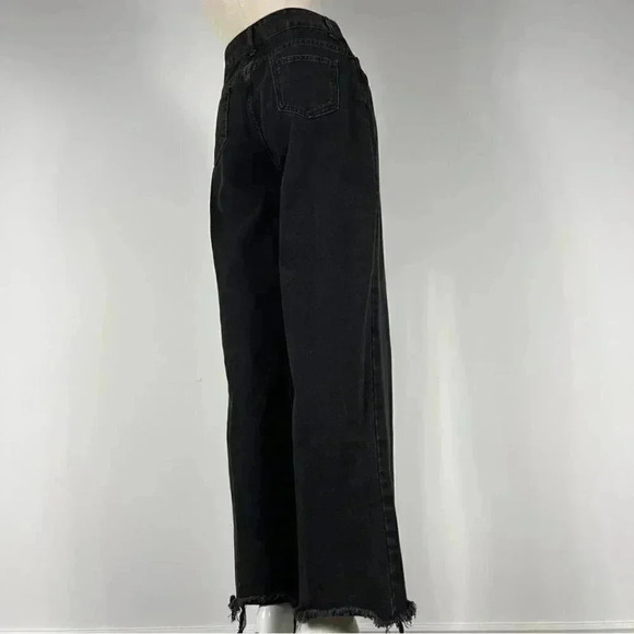 Shein raw hemmed jeans straight leg women size  M - Picture 4 of 11